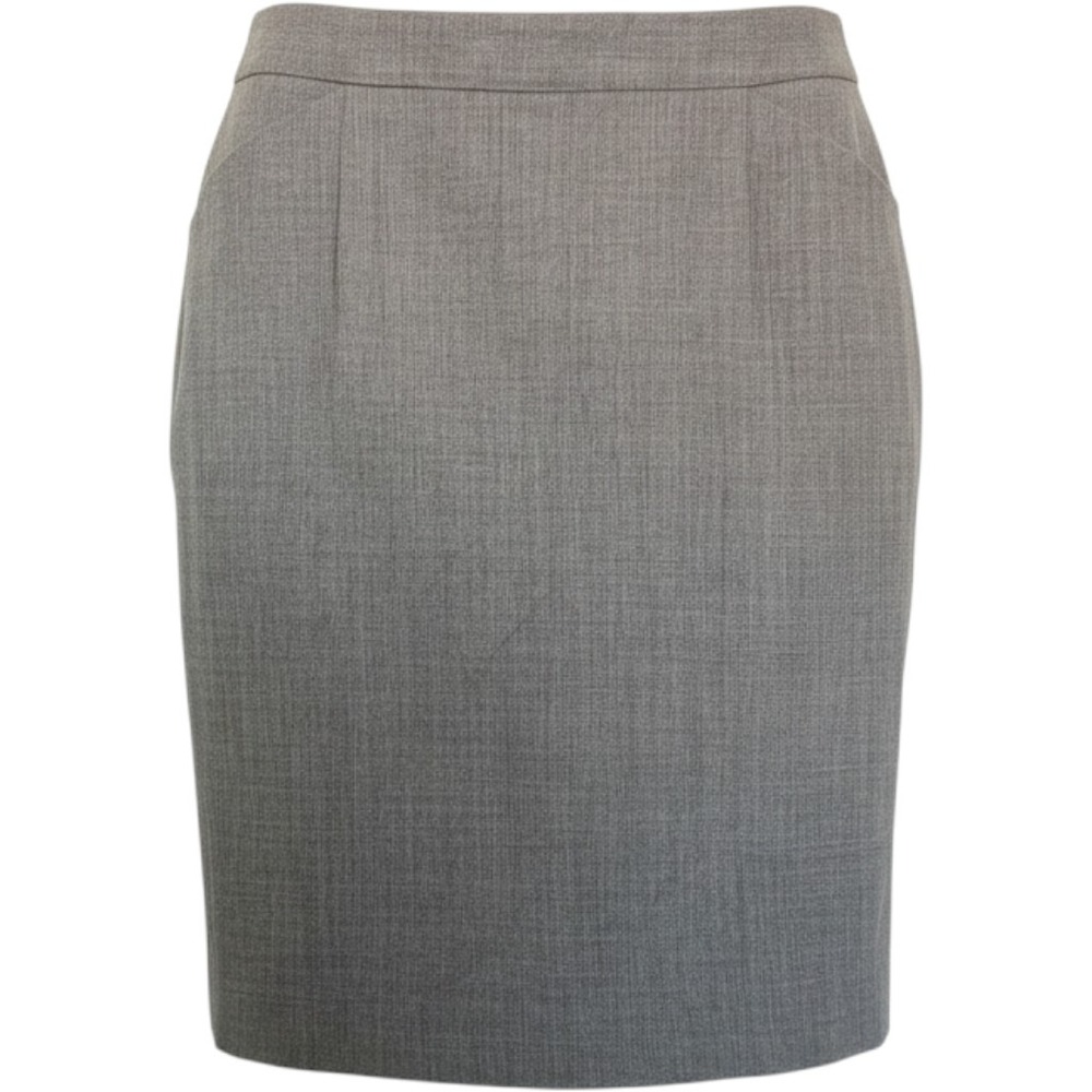 Theory Pencil Skirt 0 Gray Wool Blend Professional Career Classic Old Money